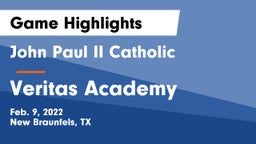 John Paul II Catholic  vs Veritas Academy Game Highlights - Feb. 9, 2022