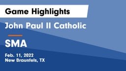 John Paul II Catholic  vs SMA Game Highlights - Feb. 11, 2022