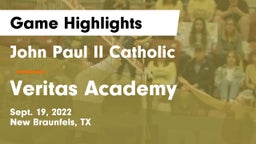 John Paul II Catholic  vs Veritas Academy Game Highlights - Sept. 19, 2022