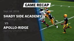 Recap: Shady Side Academy  vs. Apollo-Ridge  2016