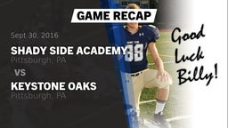 Recap: Shady Side Academy  vs. Keystone Oaks  2016