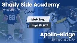 Matchup: Shady Side Academy vs. Apollo-Ridge  2017