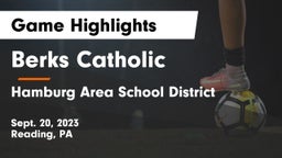 Berks Catholic  vs Hamburg Area School District Game Highlights - Sept. 20, 2023