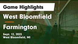 West Bloomfield  vs Farmington  Game Highlights - Sept. 12, 2023