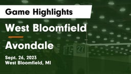West Bloomfield  vs Avondale  Game Highlights - Sept. 26, 2023