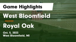 West Bloomfield  vs Royal Oak  Game Highlights - Oct. 5, 2023