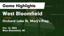 West Bloomfield  vs Orchard Lake St. Mary's Prep Game Highlights - Oct. 14, 2023