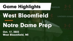 West Bloomfield  vs Notre Dame Prep  Game Highlights - Oct. 17, 2023