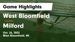 West Bloomfield  vs Milford  Game Highlights - Oct. 26, 2023