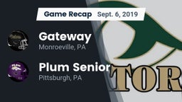 Recap: Gateway  vs. Plum Senior  2019