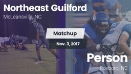 Matchup: Northeast Guilford vs. Person  2017