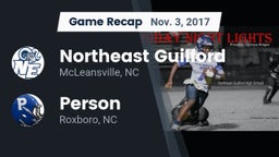 Recap: Northeast Guilford  vs. Person  2017