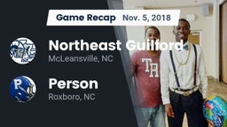 Recap: Northeast Guilford  vs. Person  2018