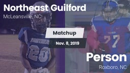 Matchup: Northeast Guilford vs. Person  2019