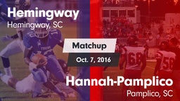 Matchup: Hemingway vs. Hannah-Pamplico  2016