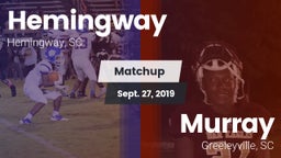 Matchup: Hemingway vs. Murray  2019
