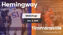 Matchup: Hemingway vs. Timmonsville  2019