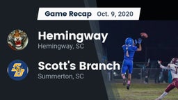 Recap: Hemingway  vs. Scott's Branch  2020