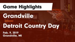 Grandville  vs Detroit Country Day  Game Highlights - Feb. 9, 2019