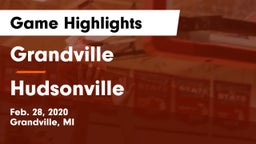 Grandville  vs Hudsonville  Game Highlights - Feb. 28, 2020
