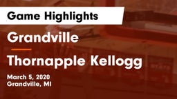 Grandville  vs Thornapple Kellogg  Game Highlights - March 5, 2020