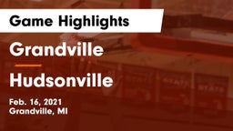 Grandville  vs Hudsonville  Game Highlights - Feb. 16, 2021