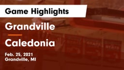 Grandville  vs Caledonia  Game Highlights - Feb. 25, 2021