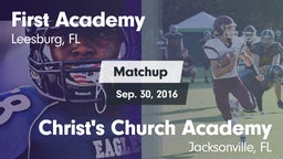 Matchup: First Academy vs. Christ's Church Academy 2016