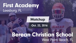 Matchup: First Academy vs. Berean Christian School 2016