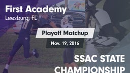Matchup: First Academy vs. SSAC STATE CHAMPIONSHIP 2016