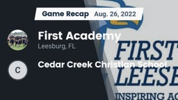 Recap: First Academy  vs. Cedar Creek Christian School 2022