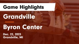 Grandville  vs Byron Center  Game Highlights - Dec. 22, 2023