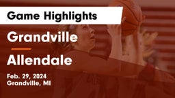 Grandville  vs Allendale  Game Highlights - Feb. 29, 2024