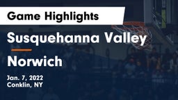 Susquehanna Valley  vs Norwich  Game Highlights - Jan. 7, 2022