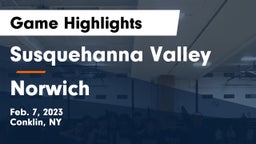 Susquehanna Valley  vs Norwich  Game Highlights - Feb. 7, 2023