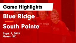 Blue Ridge  vs South Pointe Game Highlights - Sept. 7, 2019