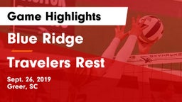 Blue Ridge  vs Travelers Rest Game Highlights - Sept. 26, 2019
