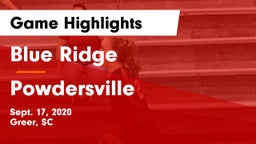 Blue Ridge  vs Powdersville  Game Highlights - Sept. 17, 2020