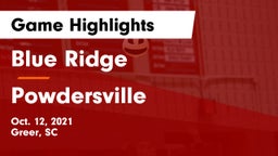 Blue Ridge  vs Powdersville  Game Highlights - Oct. 12, 2021