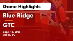 Blue Ridge  vs GTC Game Highlights - Sept. 16, 2023