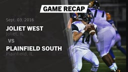 Recap: Joliet West  vs. Plainfield South  2016
