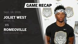 Recap: Joliet West  vs. Romeoville  2016