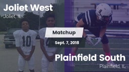 Matchup: Joliet West vs. Plainfield South  2018