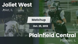 Matchup: Joliet West vs. Plainfield Central  2019