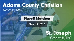 Matchup: Adams County Christi vs. St. Joseph  2016