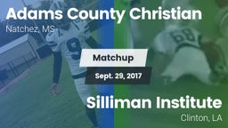 Matchup: Adams County Christi vs. Silliman Institute  2017