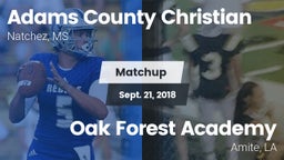 Matchup: Adams County Christi vs. Oak Forest Academy  2018