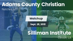 Matchup: Adams County Christi vs. Silliman Institute  2018