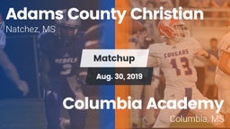 Matchup: Adams County Christi vs. Columbia Academy  2019
