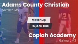 Matchup: Adams County Christi vs. Copiah Academy  2020